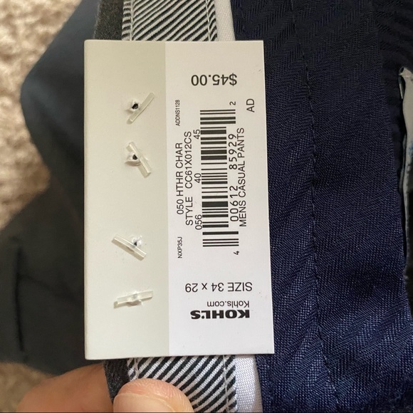 Croft & Barrow Classic Grey Stretch Khaki Pants 34 - Picture 10 of 15